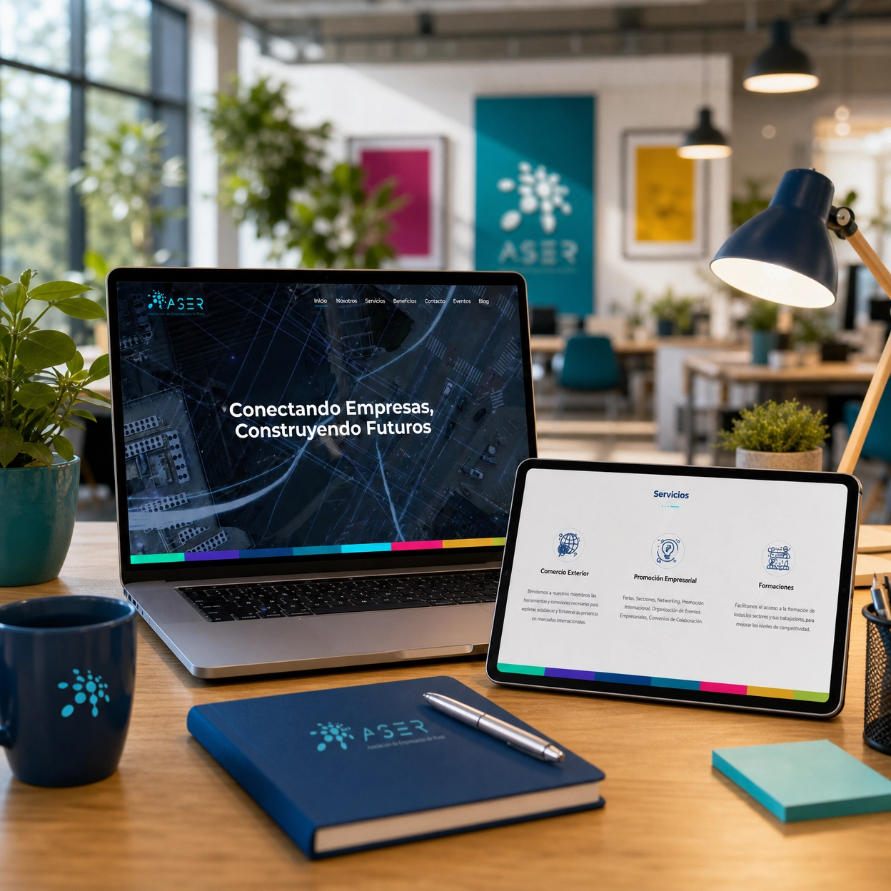Portfolio Mockup Vibrant Office